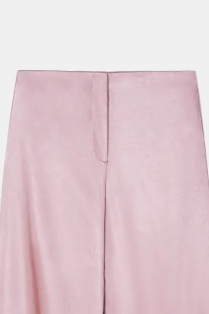 Minimalist Pink Satin Trousers