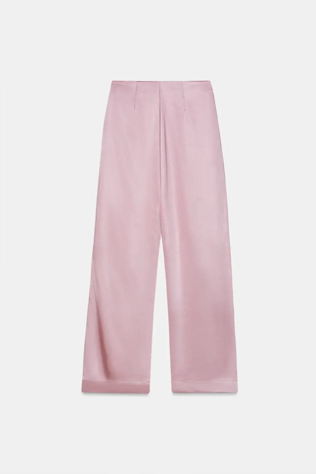 Minimalist Pink Satin Trousers
