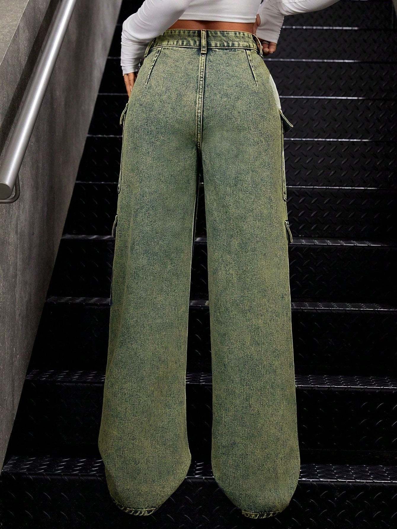 Dirty Fade Out Wash Cargo Denims