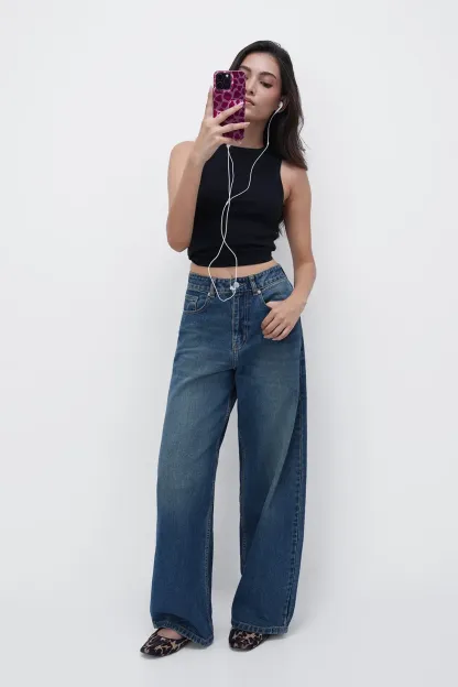 Y2K High-Rise Baggy Jeans