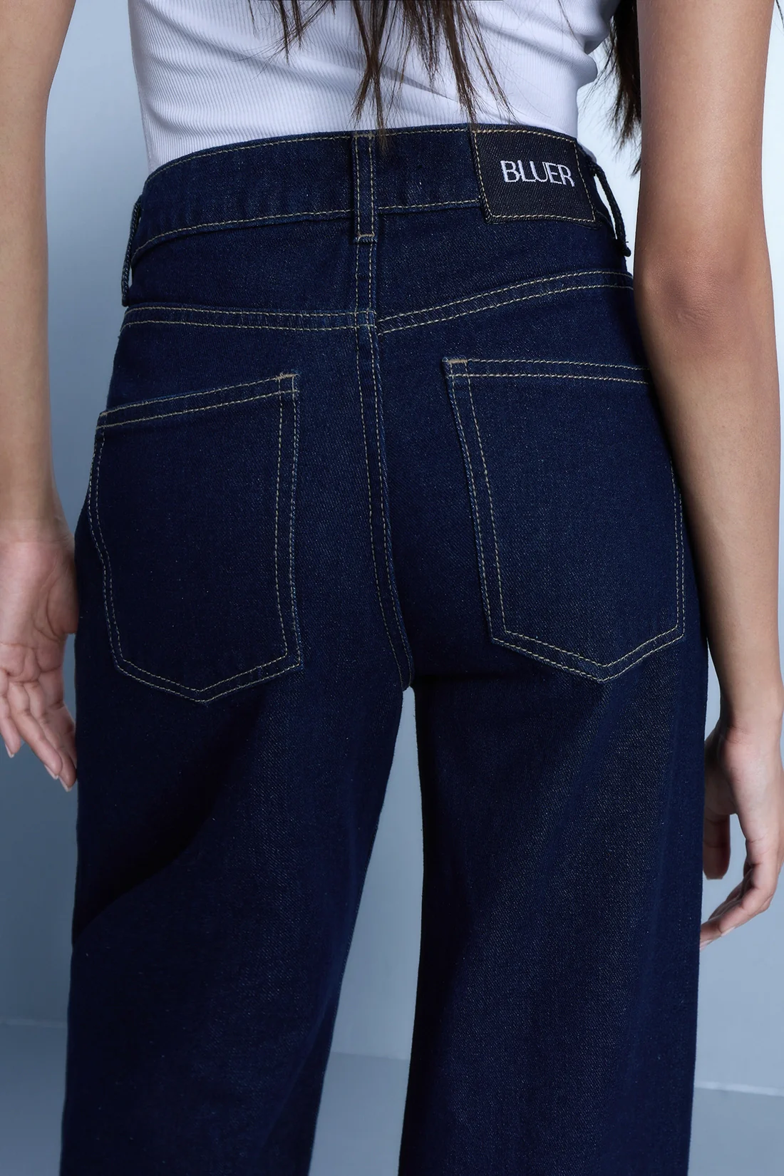 Crystal Embellished Straight Leg Jeans
