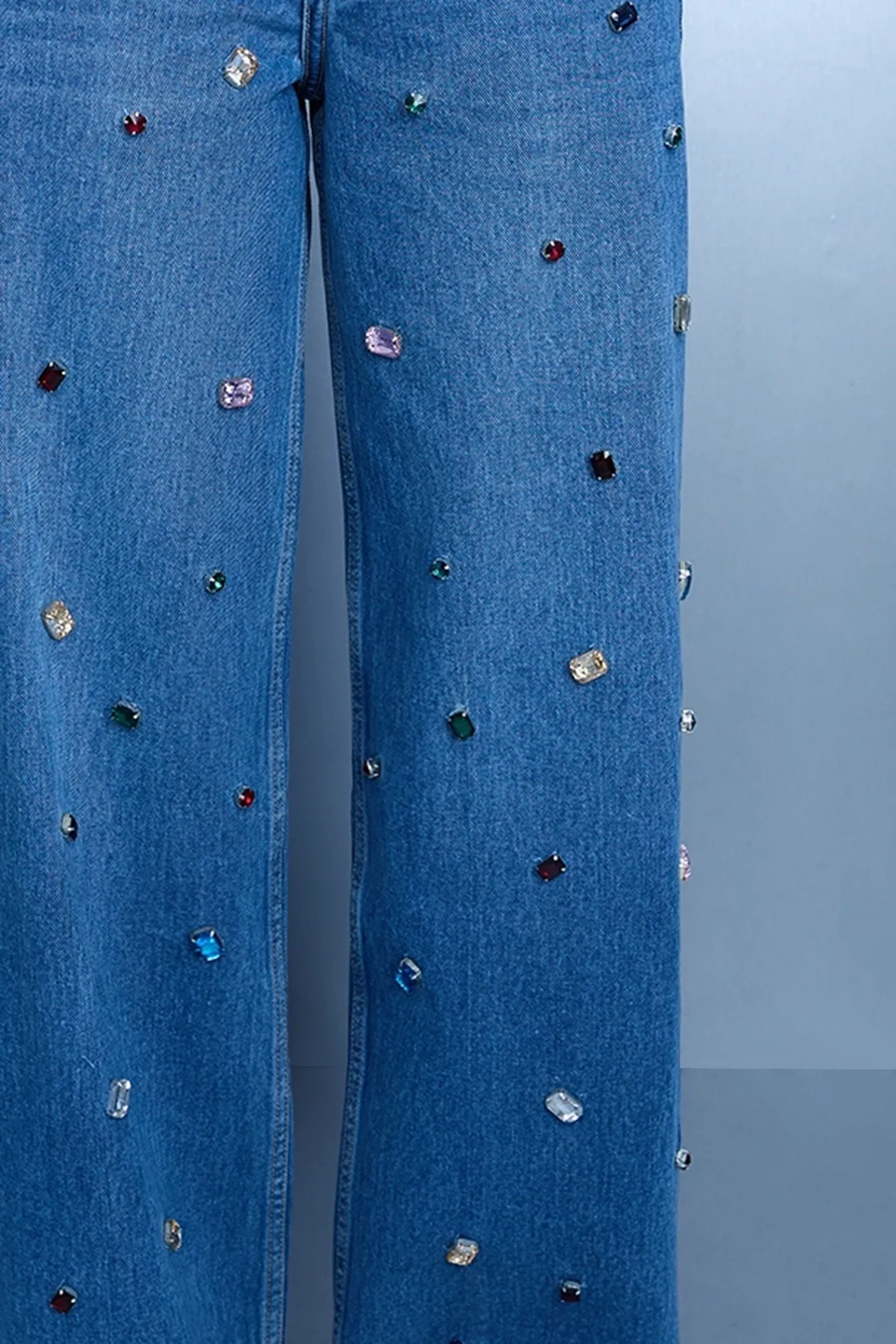 Embellished Straight Leg Jeans