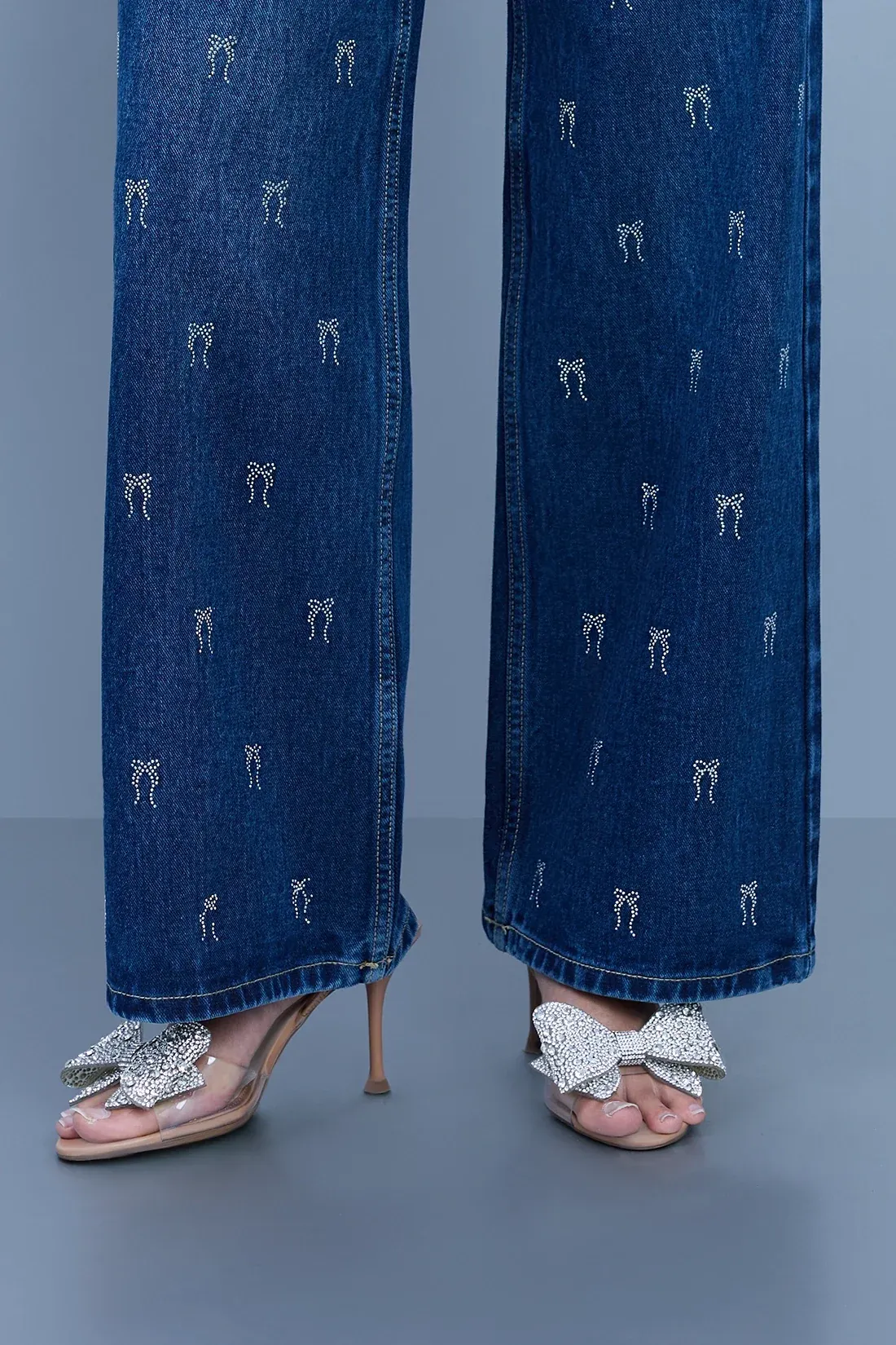 Embellished Straight Leg Jeans