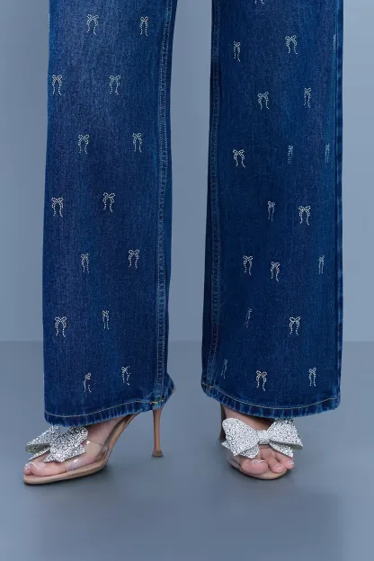Embellished Straight Leg Jeans