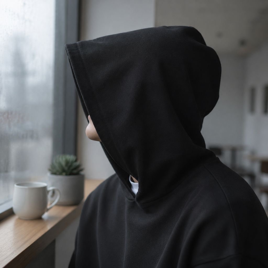 남성용 후드티 사이즈 가이드 이미지