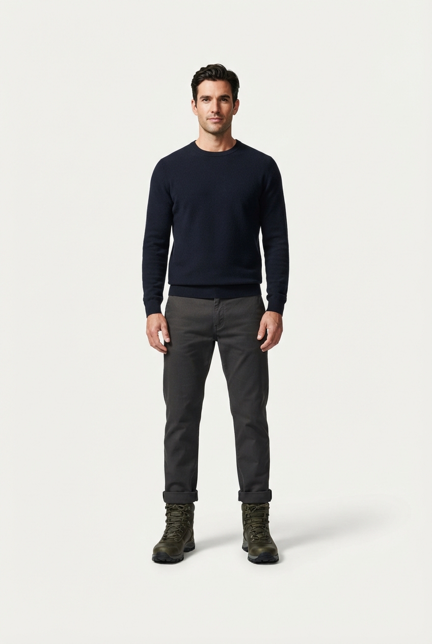 Dark olive green men's all-weather boots