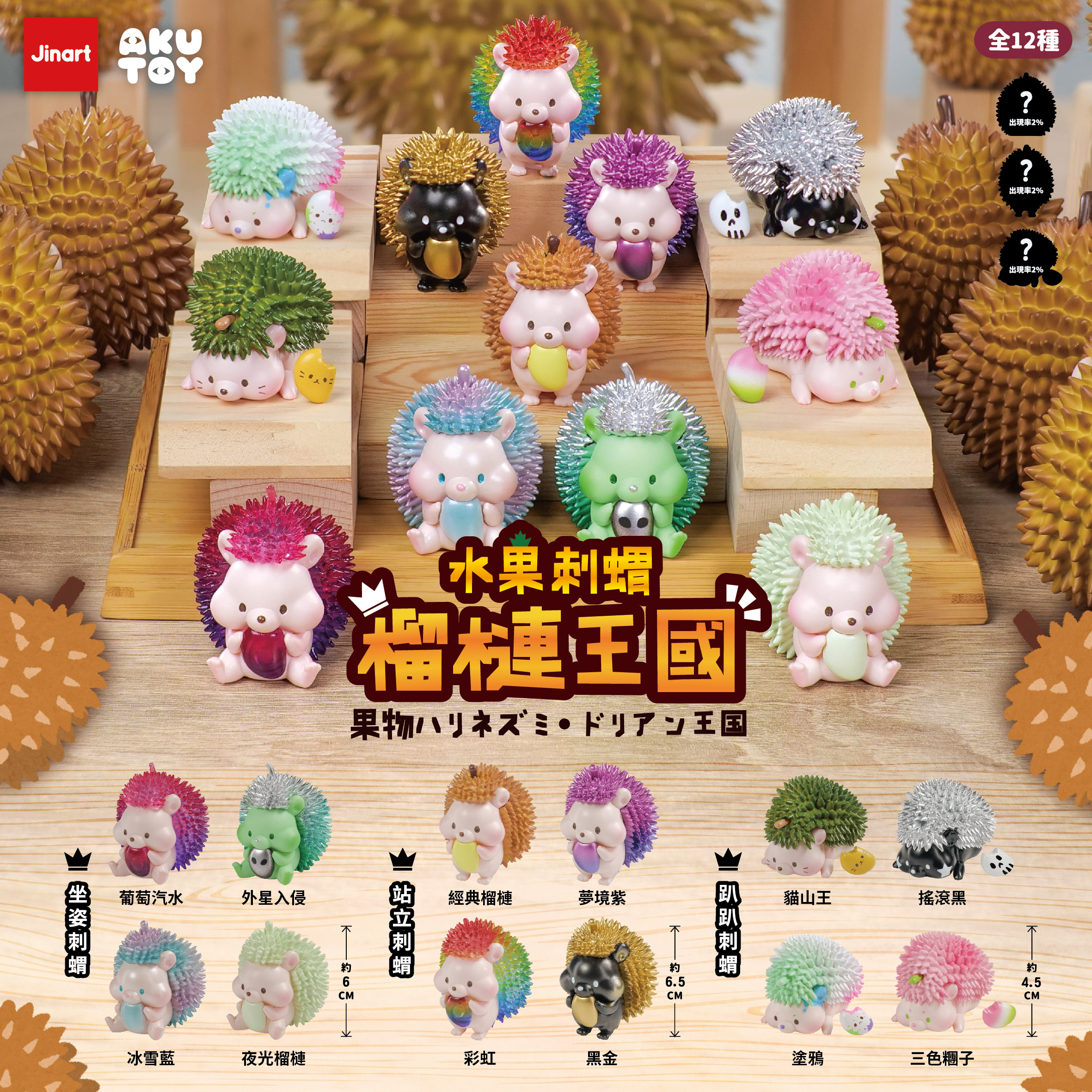 【BOX】果物ハリネズミ　ドリアン王国