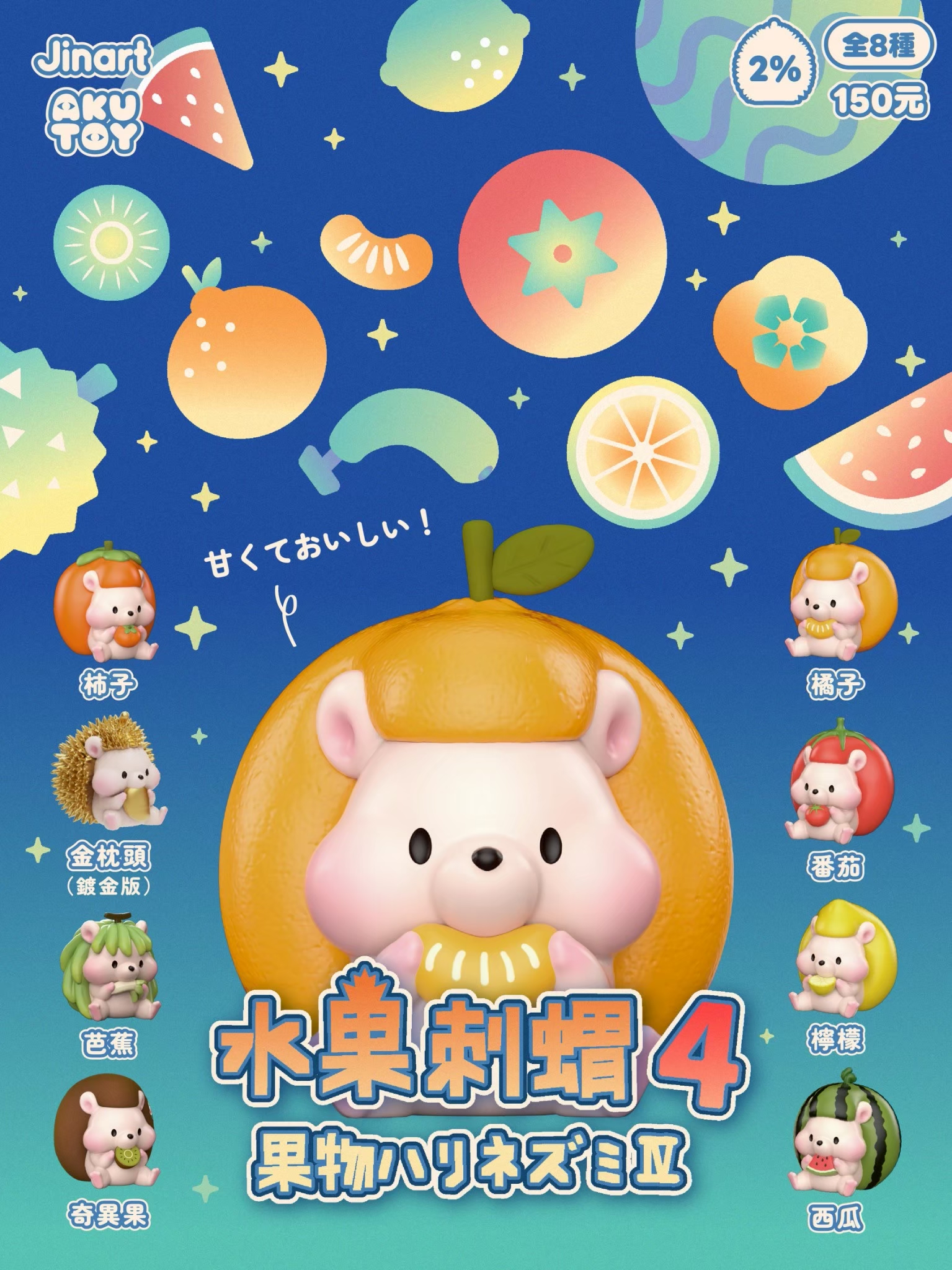 【予約販売】【単品販売】果物ハリネズミ　第4弾　ブラインドボックス
