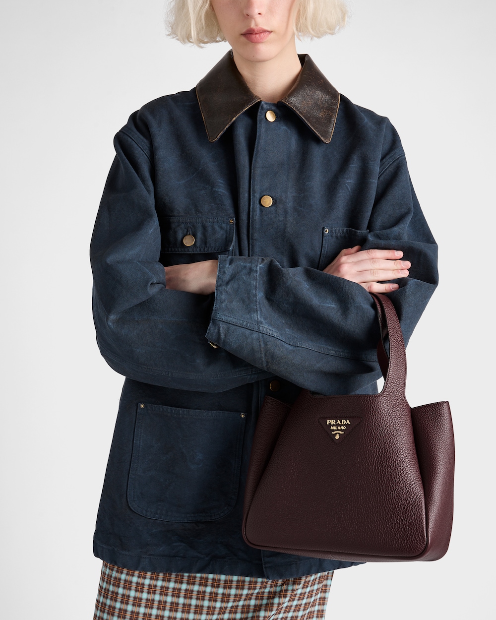 Prada プラダ リエゾン スモール レザー トートバッグ