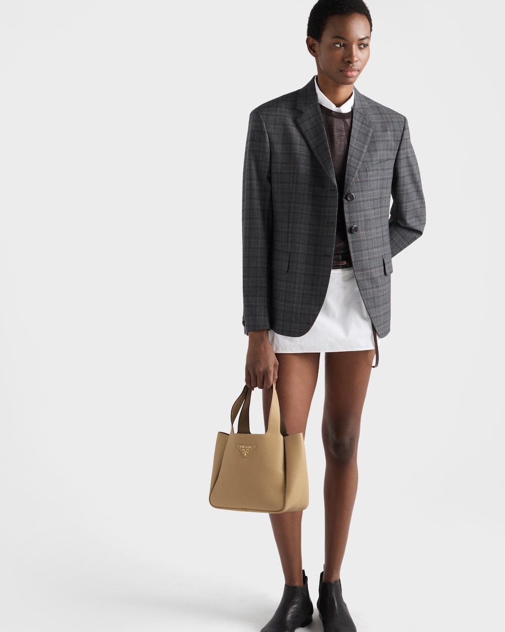 Prada プラダ リエゾン スモール レザー トートバッグ