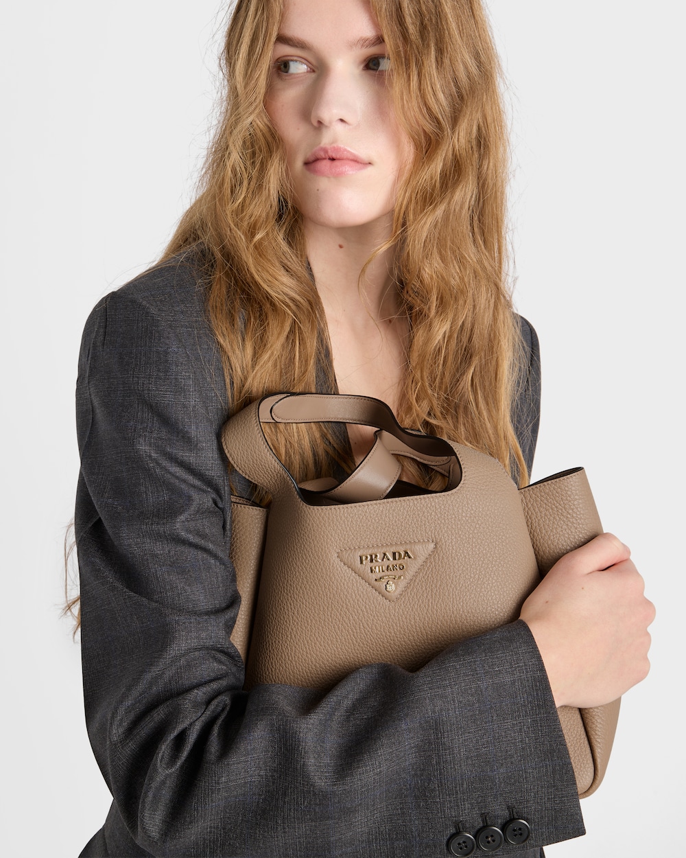 Prada プラダ リエゾン スモール レザー トートバッグ