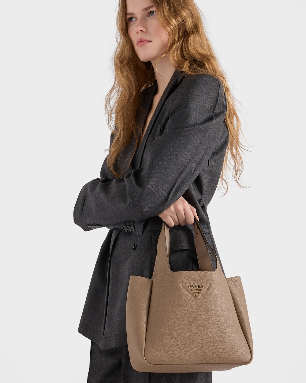 Prada プラダ リエゾン スモール レザー トートバッグ