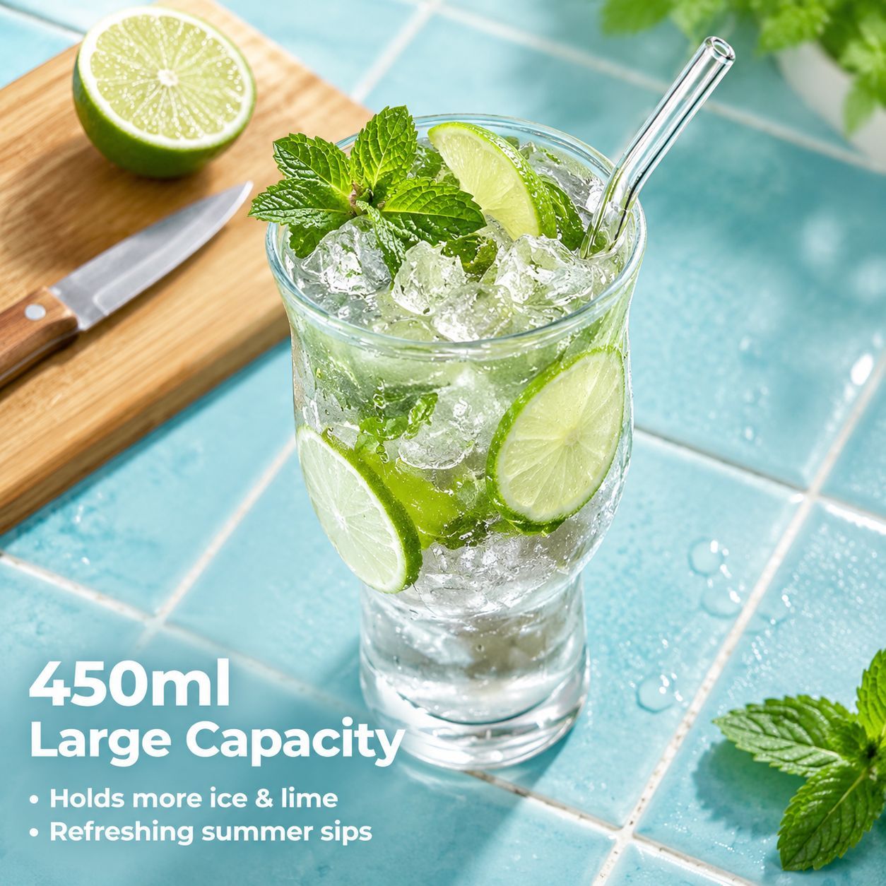 Glass juice cup