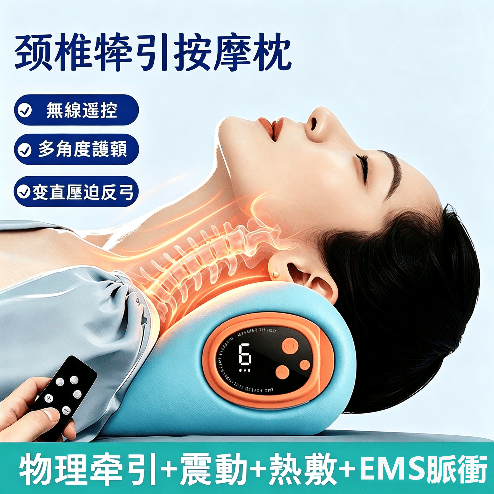 💯頸椎EMS脈衝按摩器