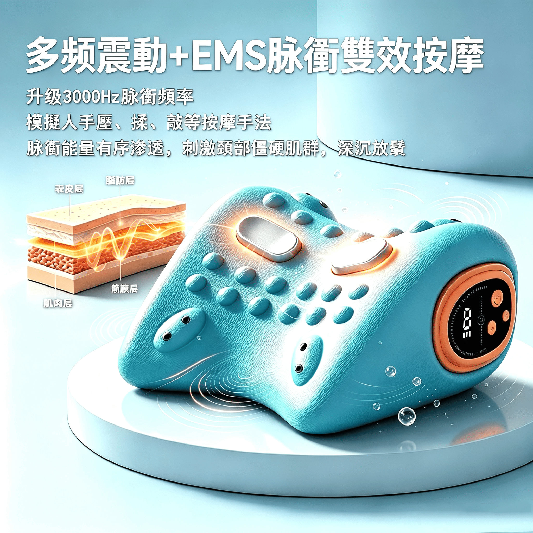 💯頸椎EMS脈衝按摩器