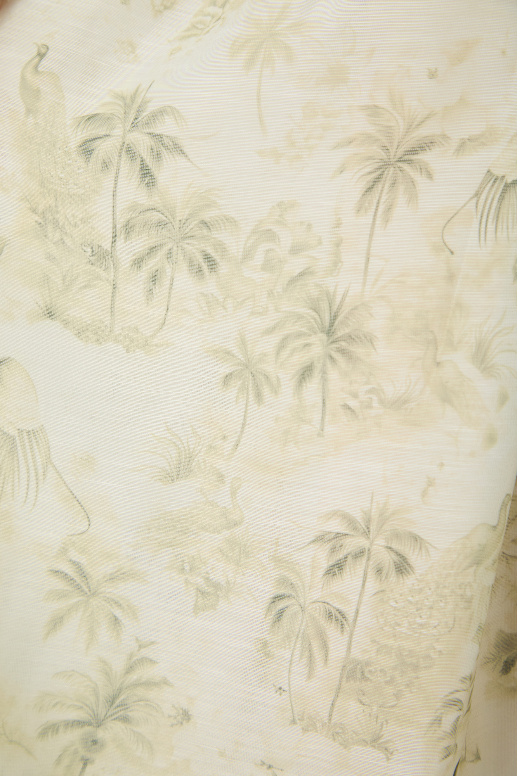 Elegant Toile Print Ombre Belted Midi Dress