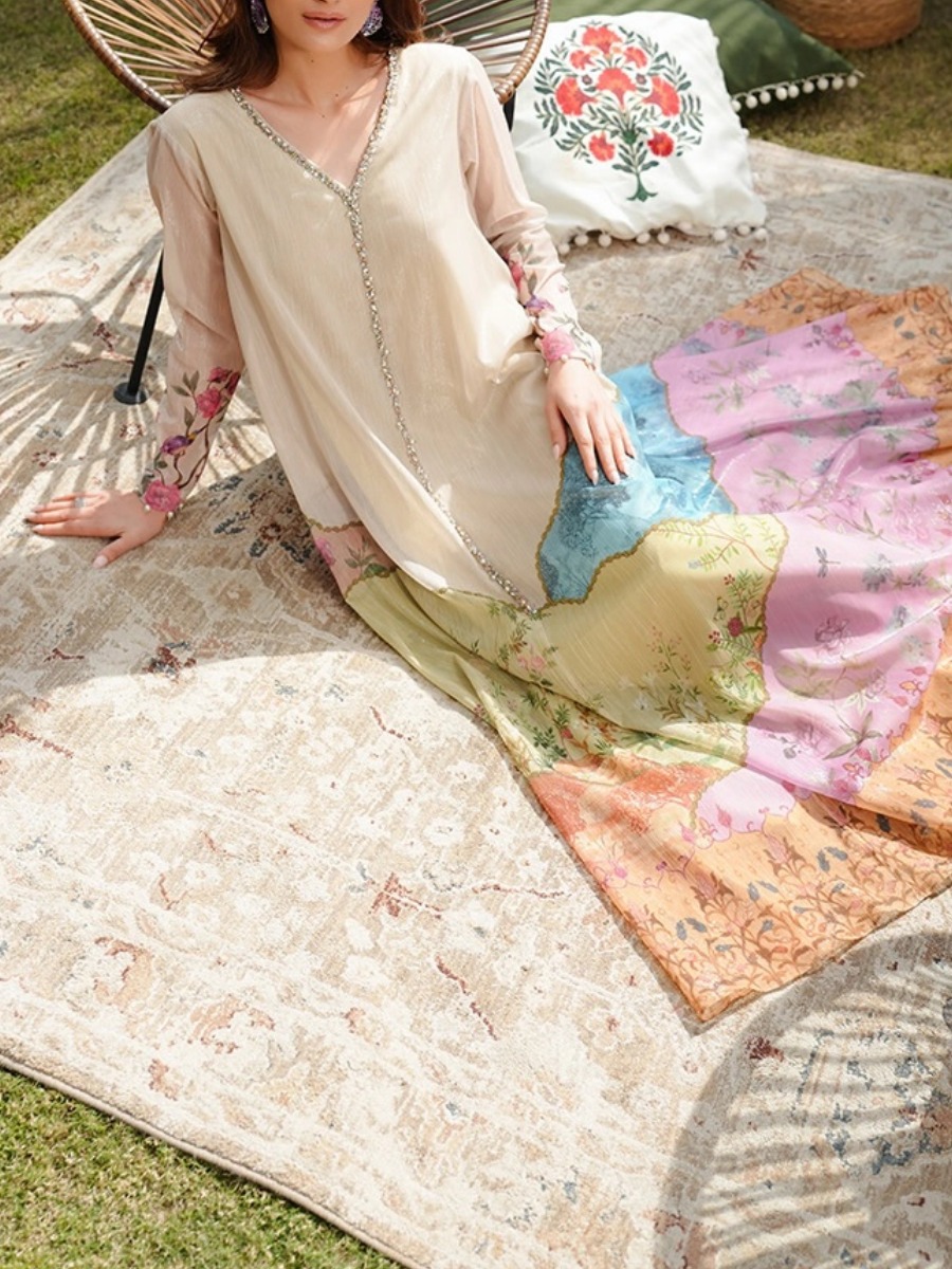 gradient print dress