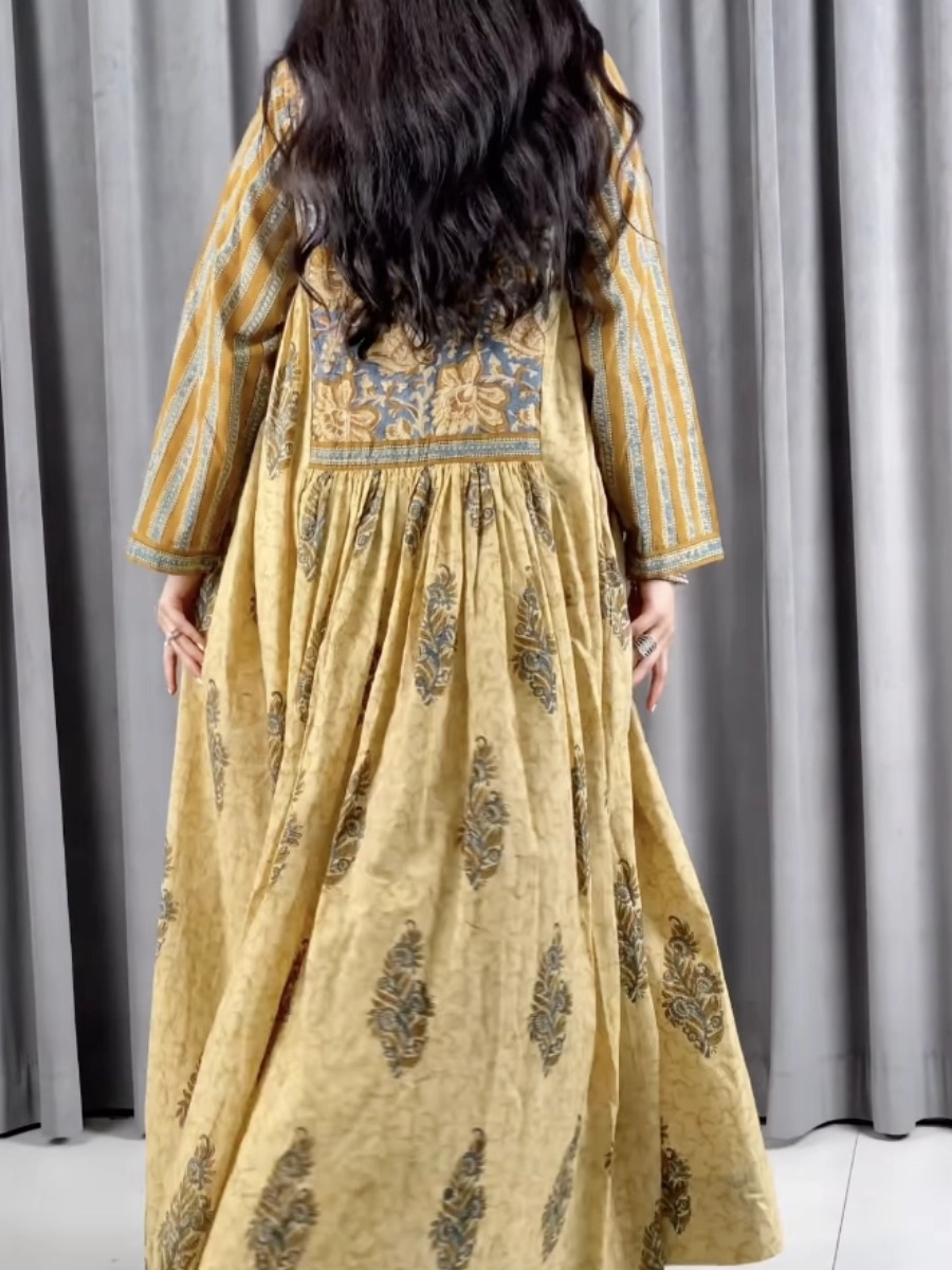 yellow floral maxi dress