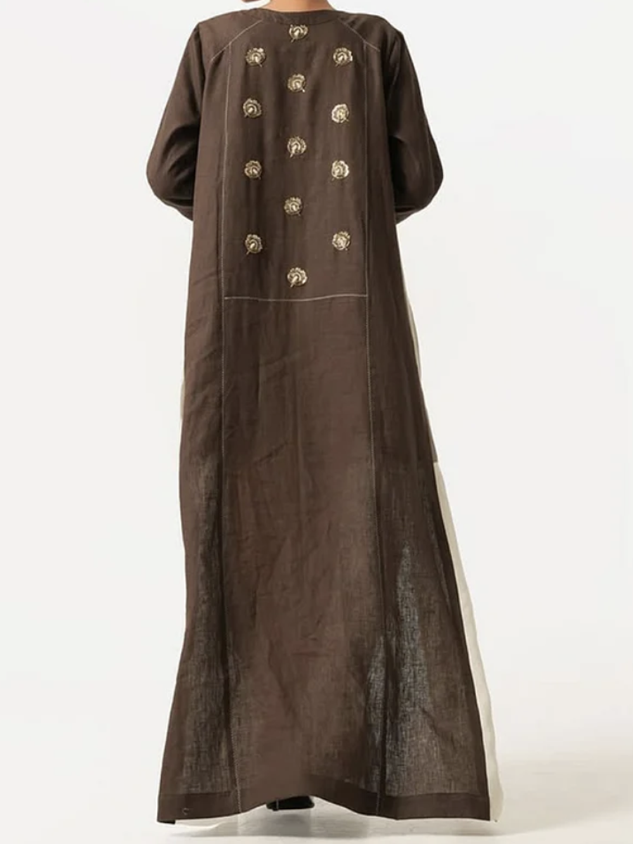 Brown patchwork robe (in stock)