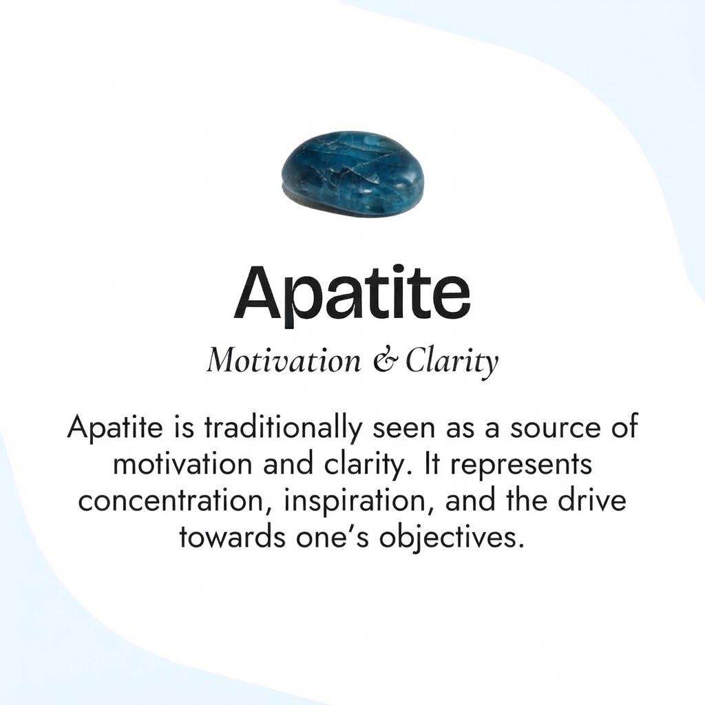 Blue Apatite pebble for harmony
