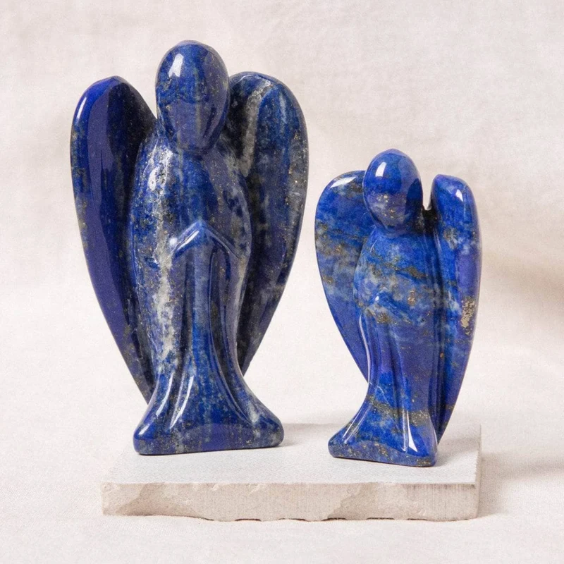 Natural Lapis Lazuli Stone Angel Peaceful Guardian