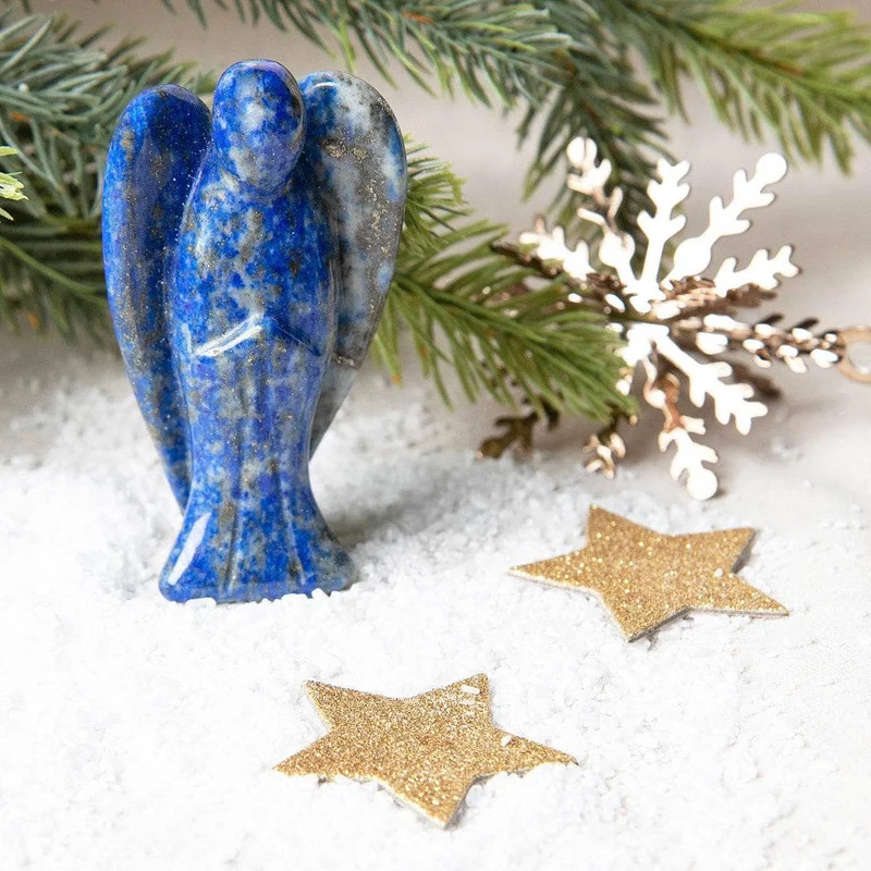 Natural Lapis Lazuli Stone Angel Peaceful Guardian