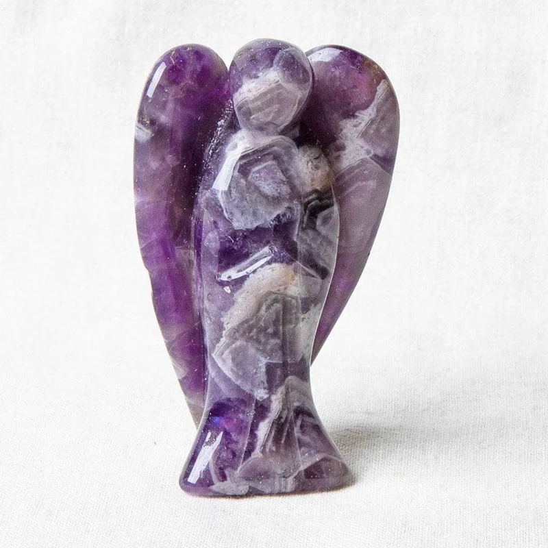 Natural Amethyst Stone Angel Peaceful Guardian