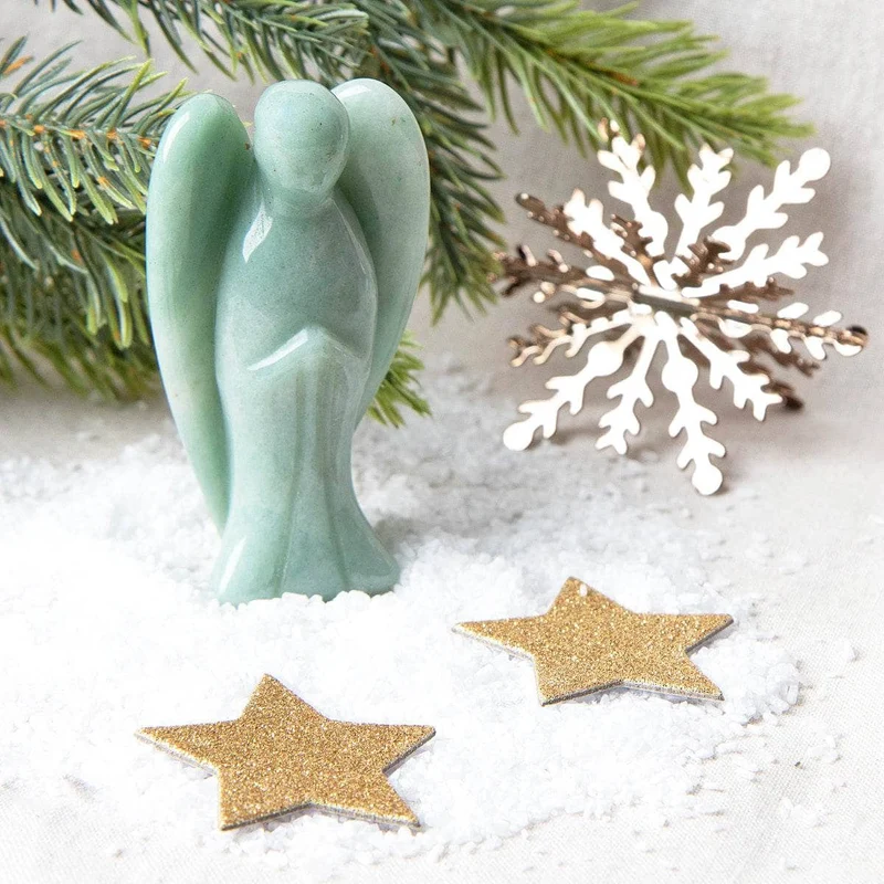Green Aventurine Stone Angel Peaceful Guardian