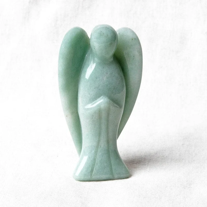 Green Aventurine Stone Angel Peaceful Guardian