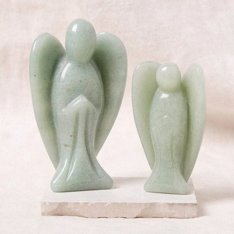 Green Aventurine Stone Angel Peaceful Guardian