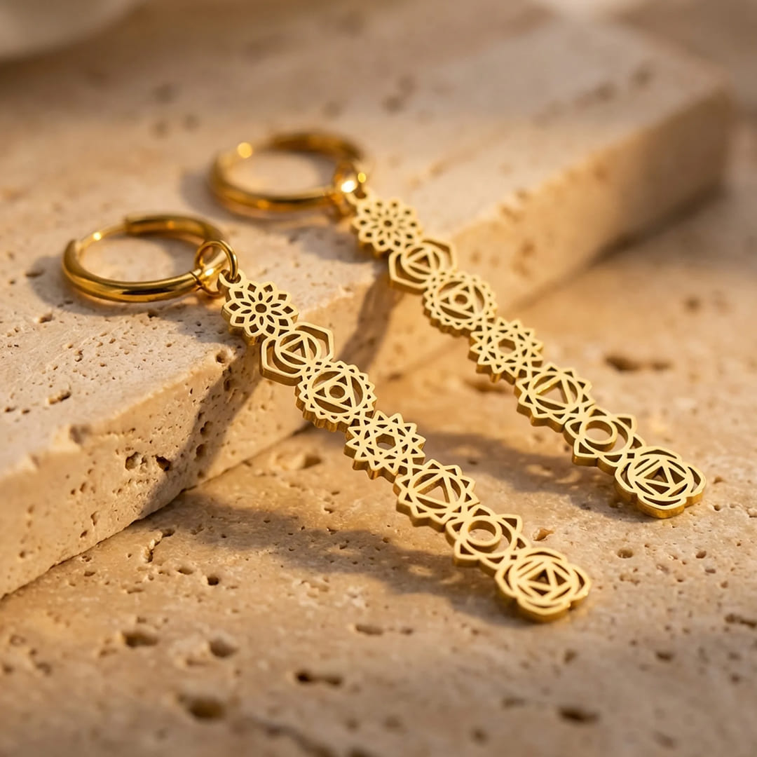 7 Chakra Symbol Earrings - KARMAKIND