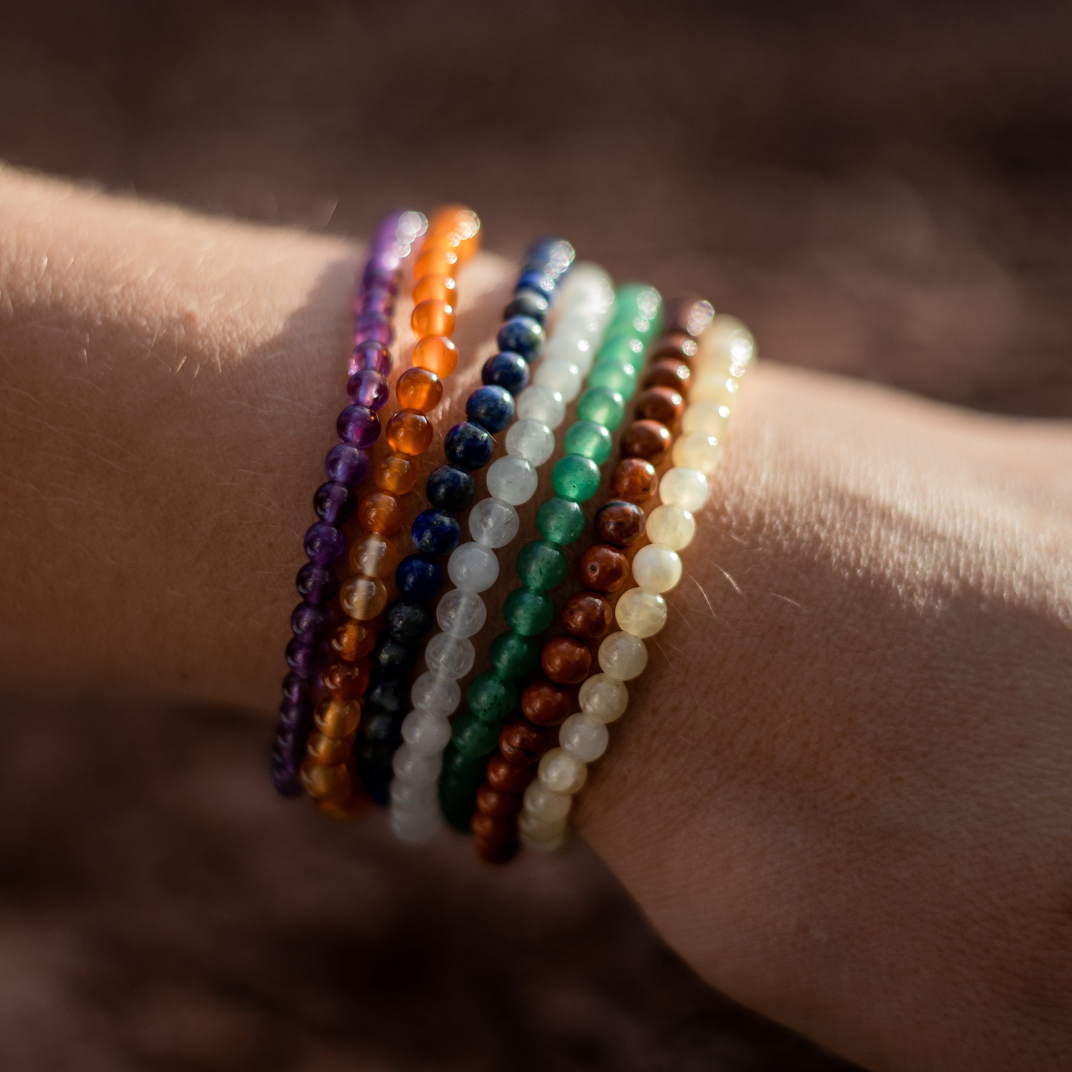 7 Chakras Bracelet Set detail - KARMAKIND