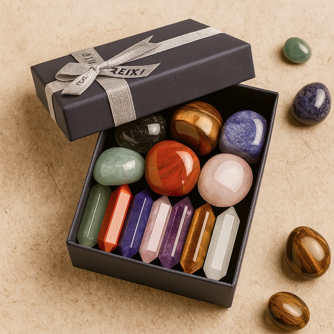 7 Natural Stones and Double Points Box Set - KARMAKIND