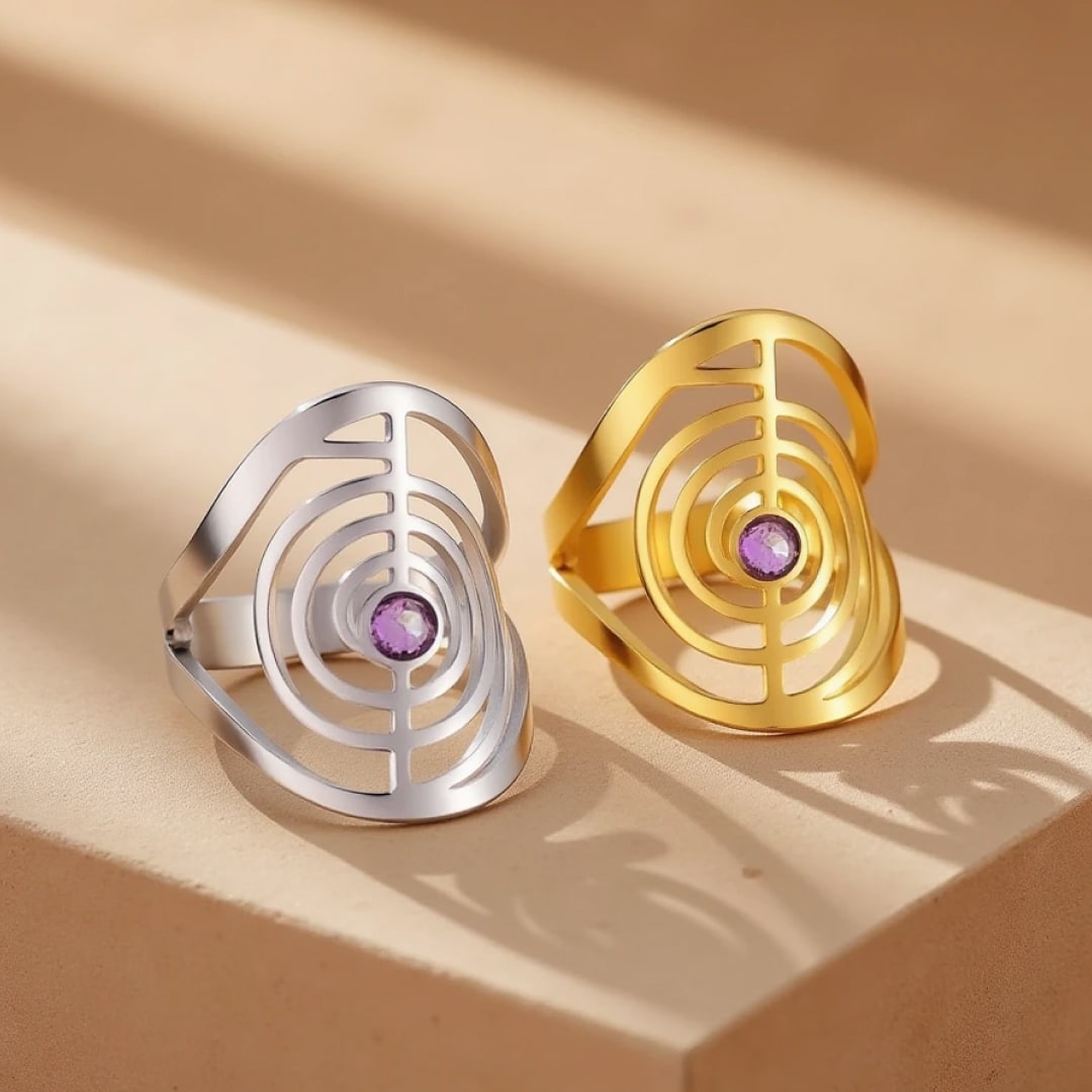 The purple stone on the ChoKuRei Ring - KARMAKIND