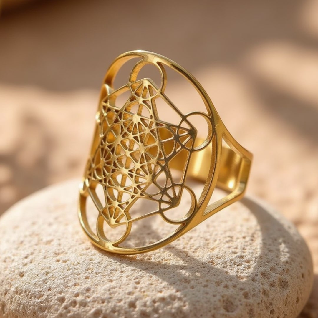 Adjustable Metatron Cube Ring - KARMAKIND