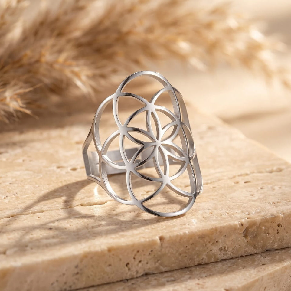 Adjustable Seed of Life Ring front view