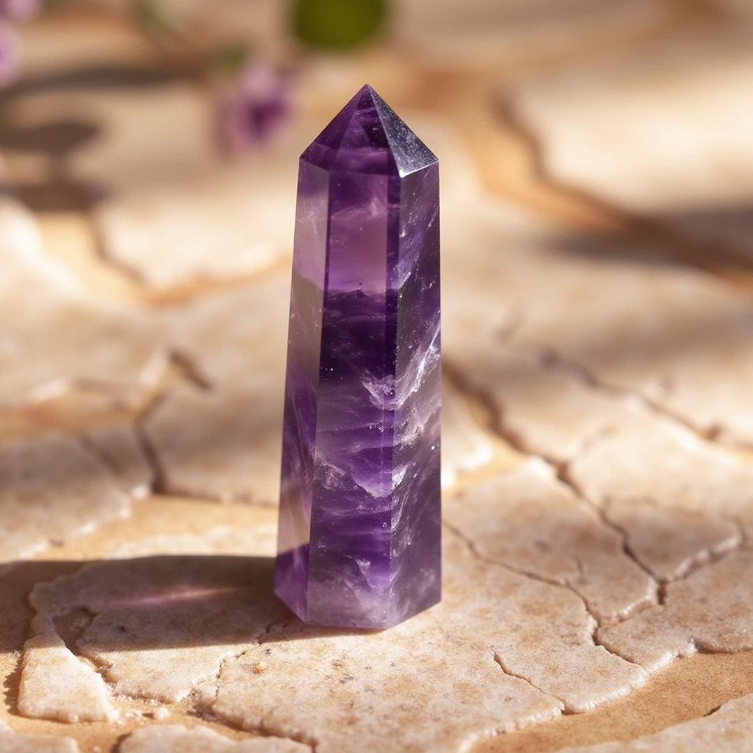 Amethyst Point crystal for harmony - KARMAKIND