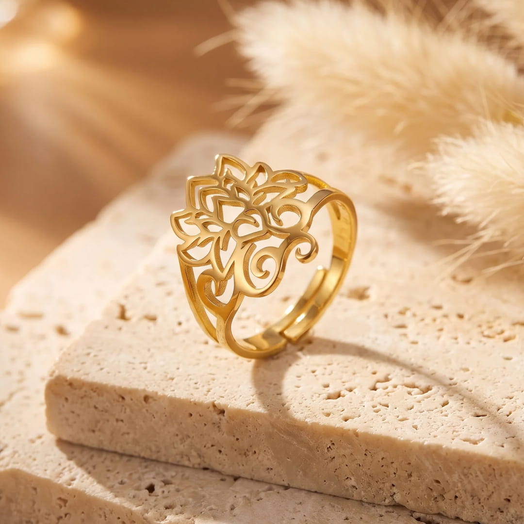 Adjustable Bohemian Lotus ring