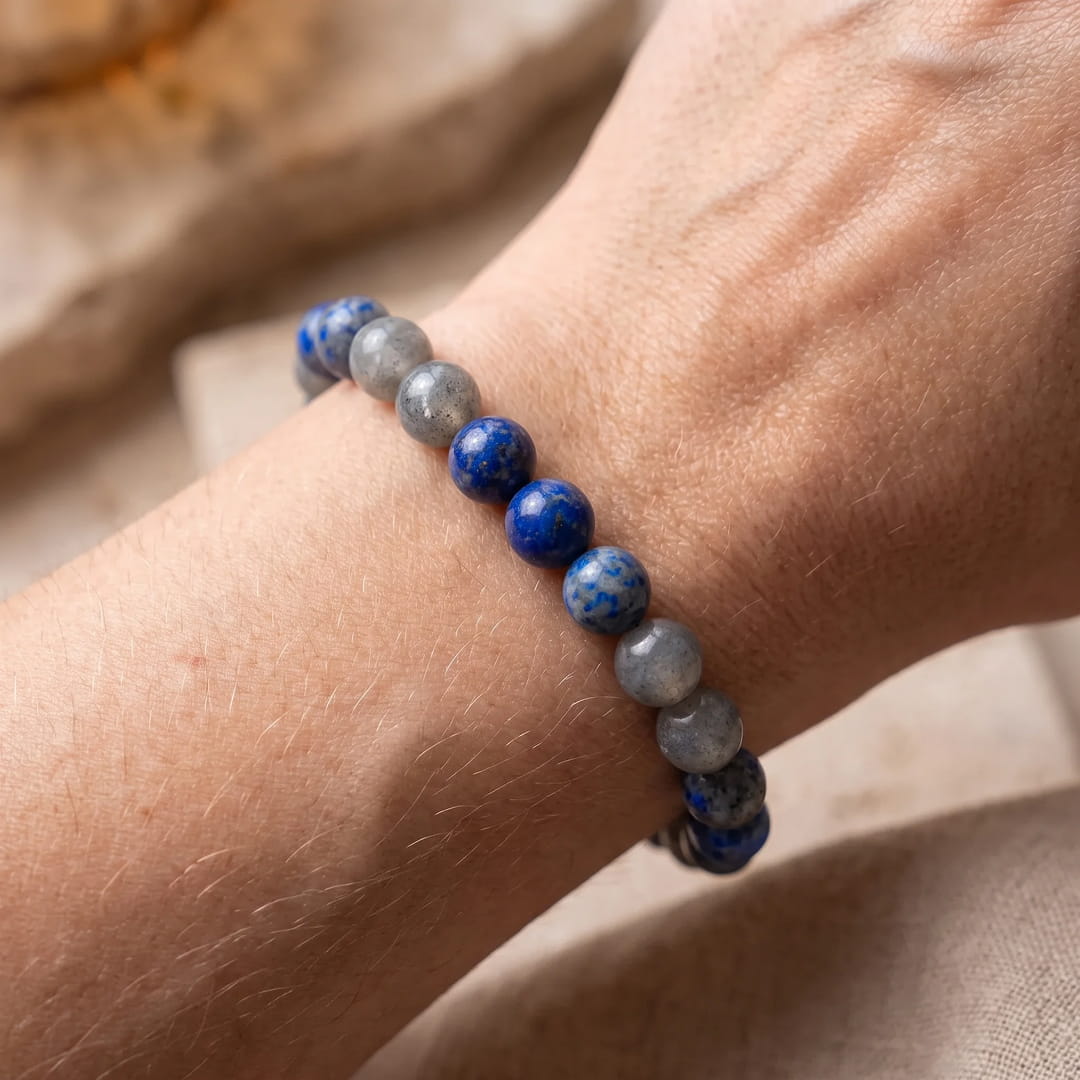 The Celestial Anchoring Mala necklace styled - KARMAKIND