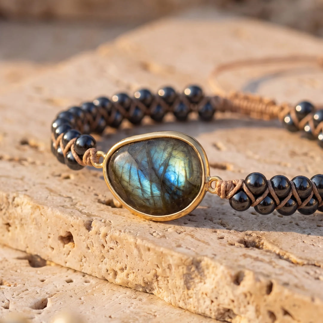 The adjustable braided band of the bracelet - KARMAKIND