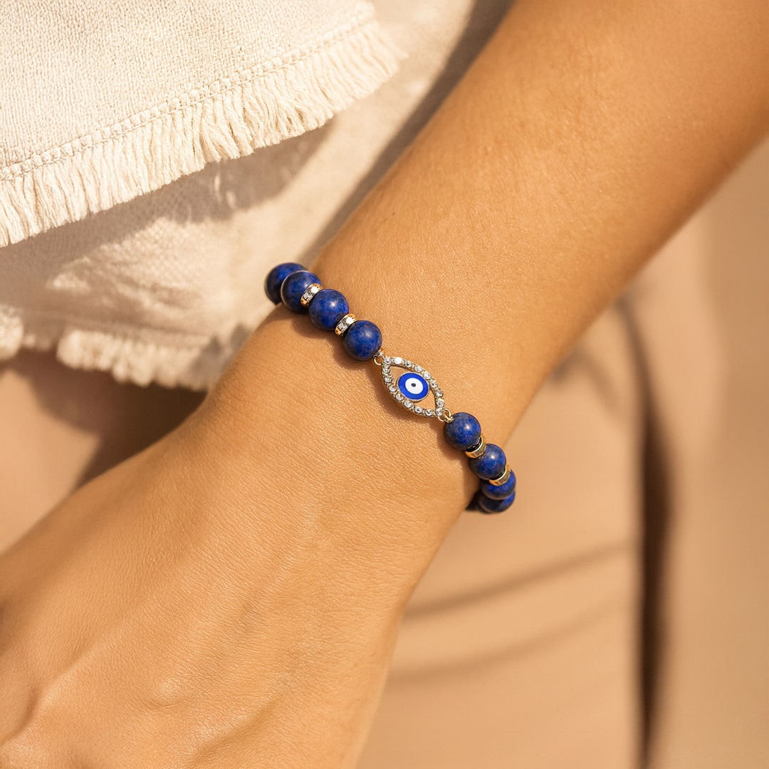 The protective eye charm on the "Gaze of Truth" Bracelet