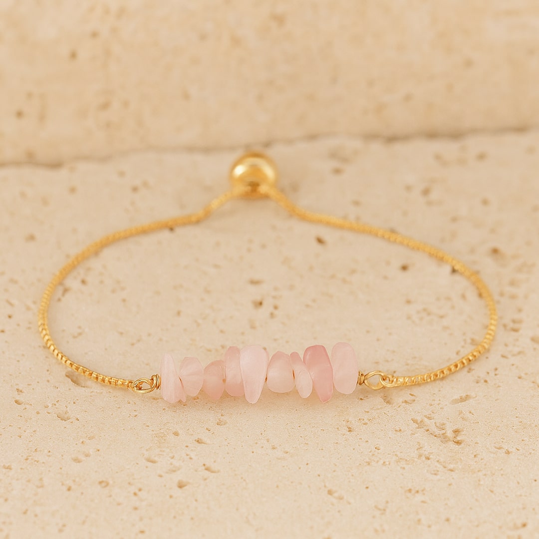 A selection of bracelets with different colored stones - KARMAKIND