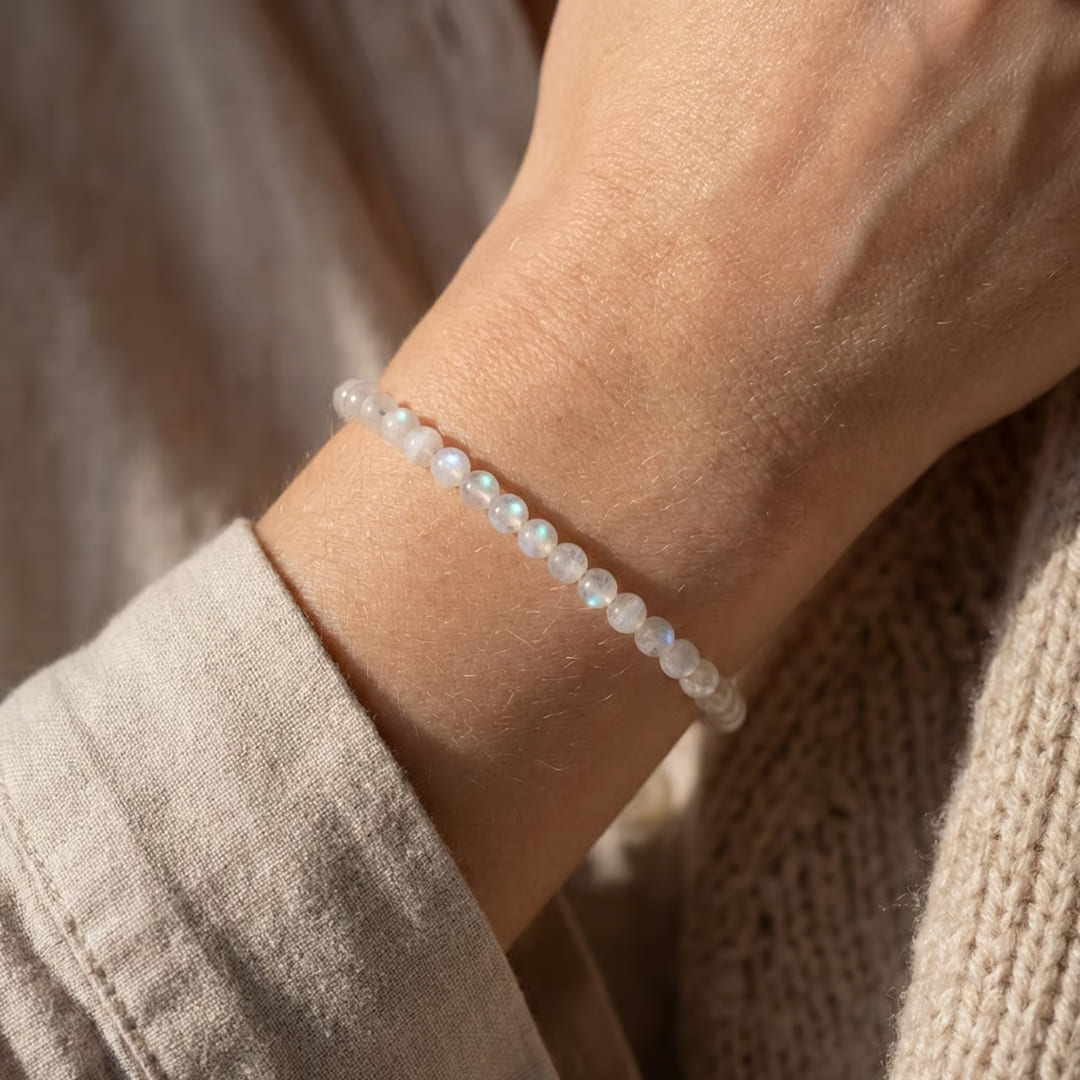 Delicate Natural Stone Bead Bracelet – KARMAKIND