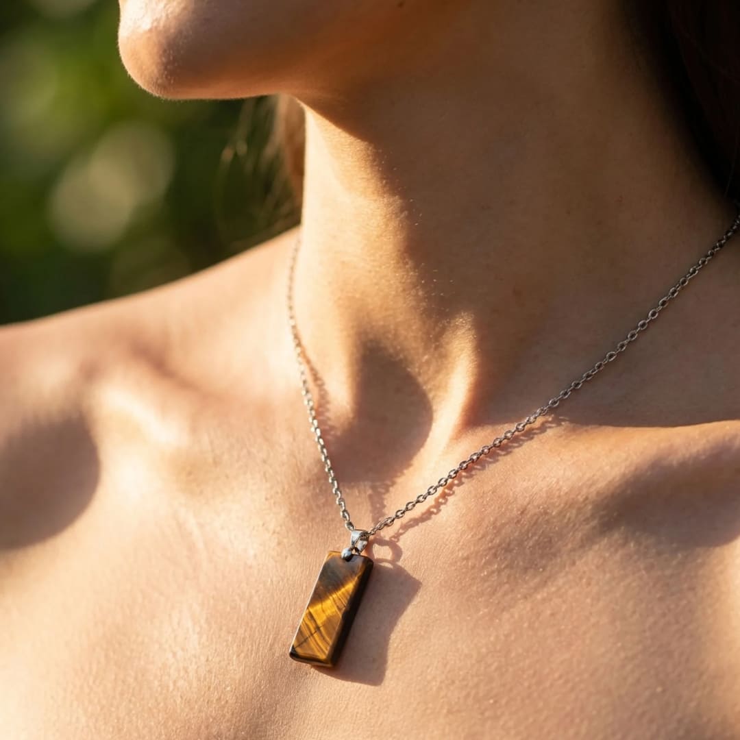 Men's Elegance & Power Pendant in Black Obsidian - KARMAKIND