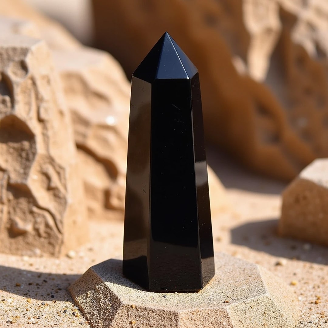 Black Obsidian Protection Point - KARMAKIND