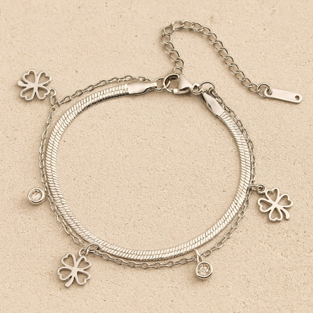 Detail of the double chain on the bracelet - KARMAKIND