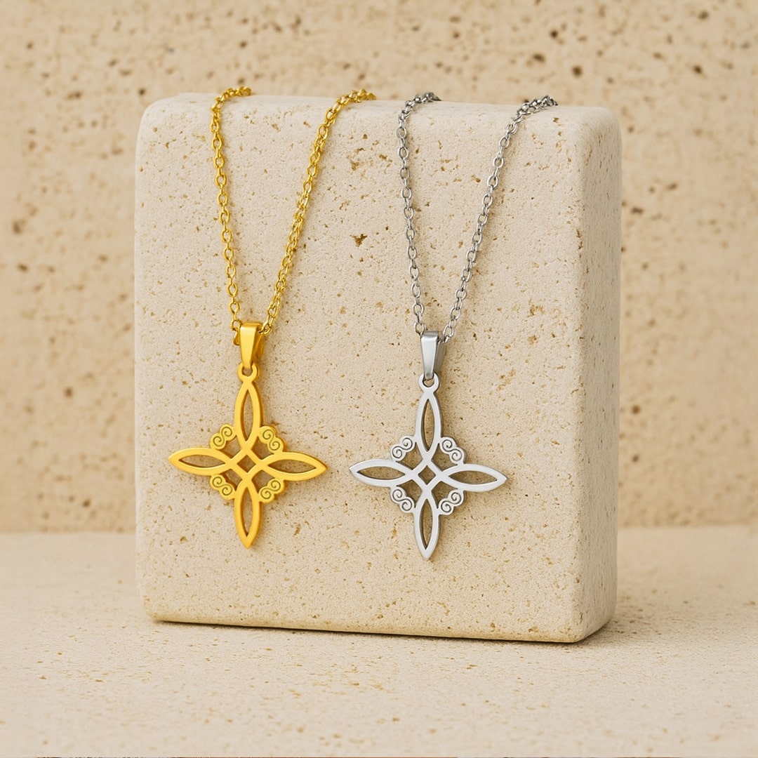 The necklace displayed on a white background - KARMAKIND