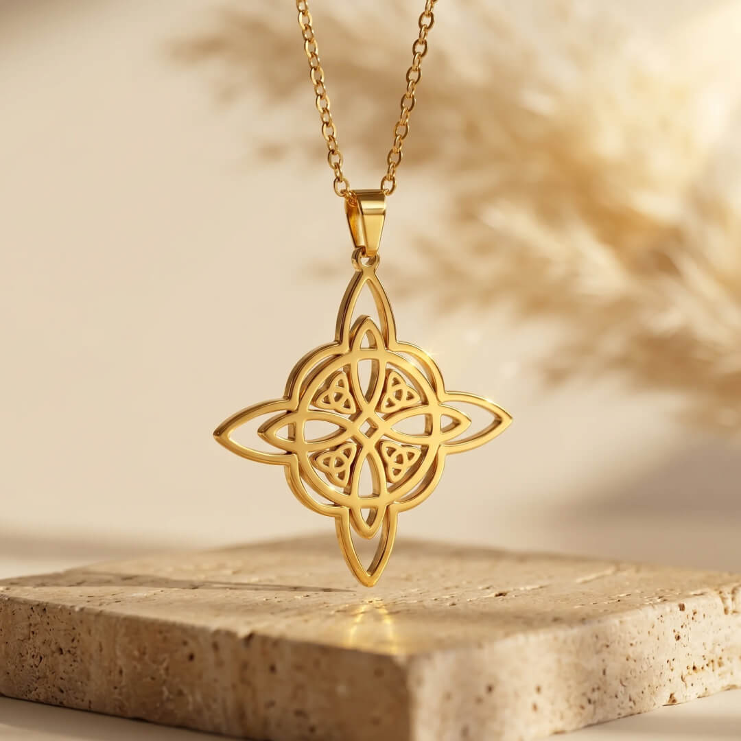 "Eternal Protection" Pendant with Witch's Knot Silver - KARMAKIND