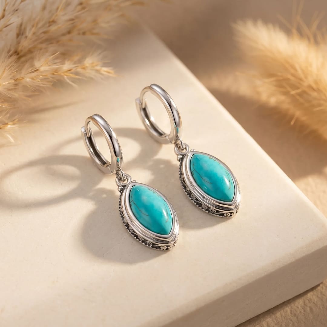 Gentle Turquoise Earrings - KARMAKIND