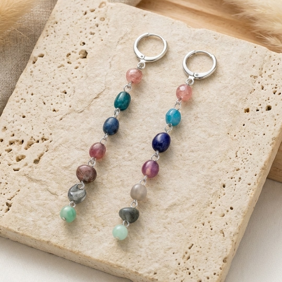 Styling the 7 Chakra Cascade Earrings - KARMAKIND
